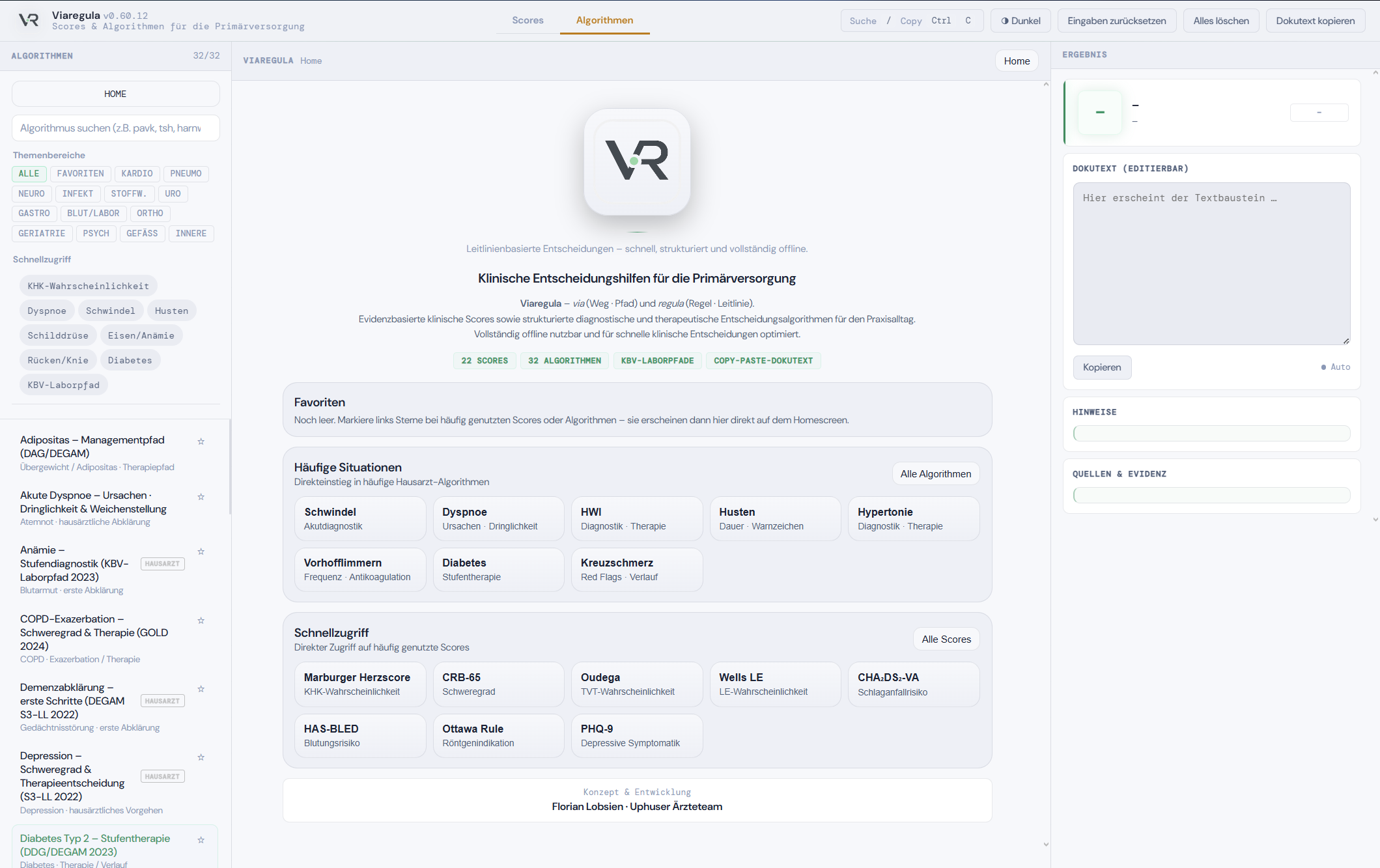 Startansicht von Viaregula